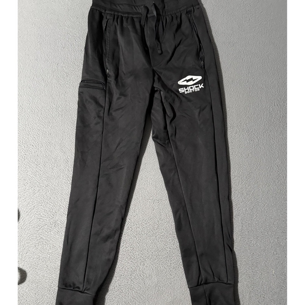 Shock Doctor Black Tapered Joggers Sweats Drawstring Pockets‎ Size Medium